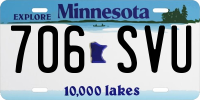 MN license plate 706SVU