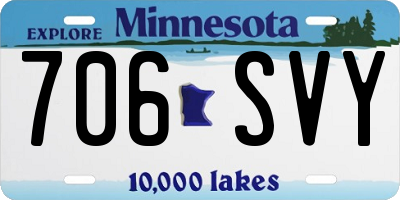 MN license plate 706SVY