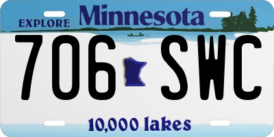 MN license plate 706SWC