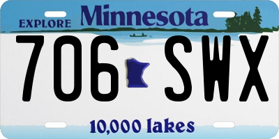 MN license plate 706SWX