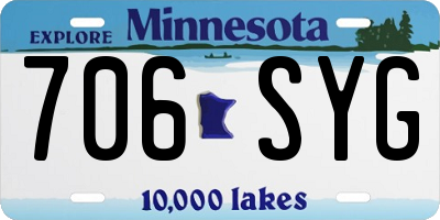 MN license plate 706SYG