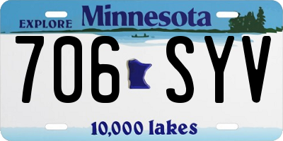 MN license plate 706SYV