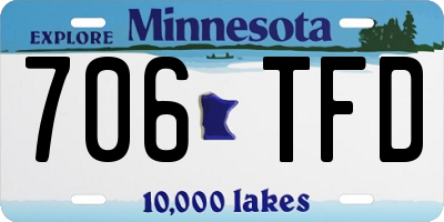 MN license plate 706TFD