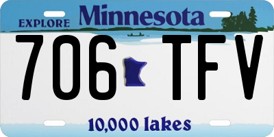 MN license plate 706TFV