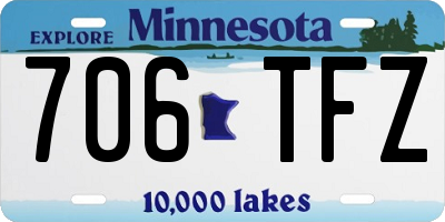 MN license plate 706TFZ