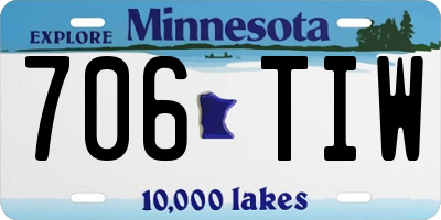 MN license plate 706TIW