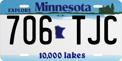 MN license plate 706TJC