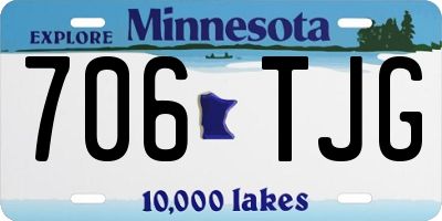 MN license plate 706TJG