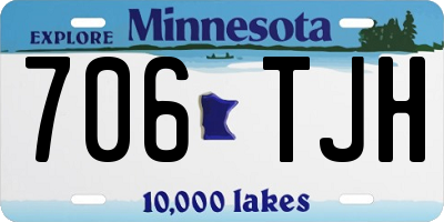 MN license plate 706TJH