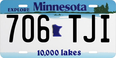 MN license plate 706TJI
