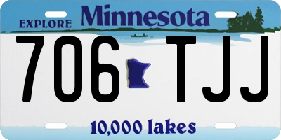 MN license plate 706TJJ