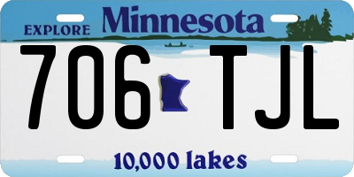 MN license plate 706TJL