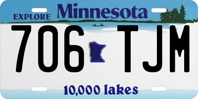 MN license plate 706TJM