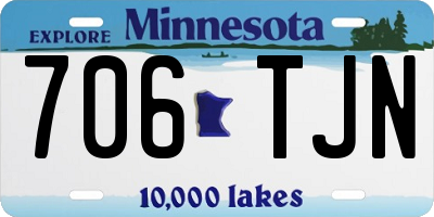 MN license plate 706TJN
