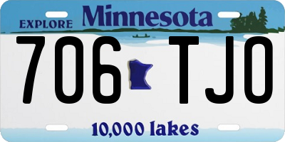 MN license plate 706TJO