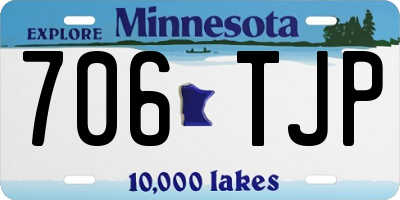 MN license plate 706TJP