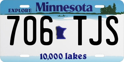 MN license plate 706TJS