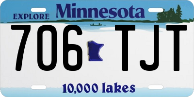 MN license plate 706TJT