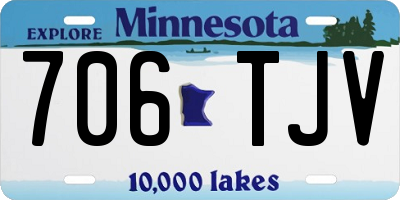 MN license plate 706TJV