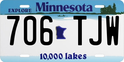 MN license plate 706TJW