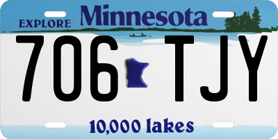 MN license plate 706TJY