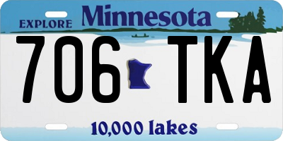 MN license plate 706TKA
