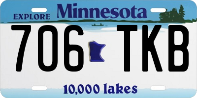 MN license plate 706TKB