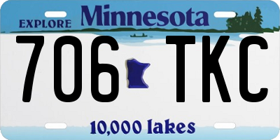 MN license plate 706TKC