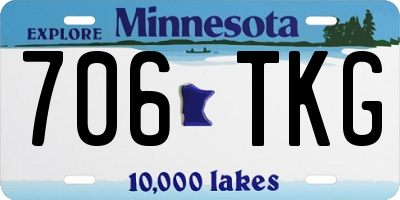 MN license plate 706TKG