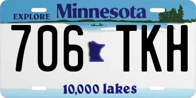 MN license plate 706TKH