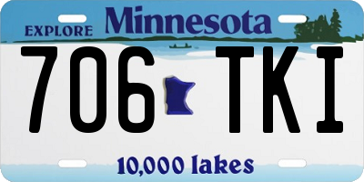 MN license plate 706TKI