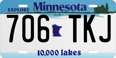 MN license plate 706TKJ