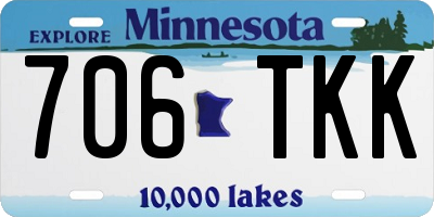 MN license plate 706TKK