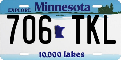 MN license plate 706TKL