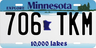 MN license plate 706TKM