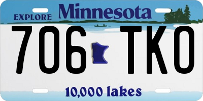 MN license plate 706TKO