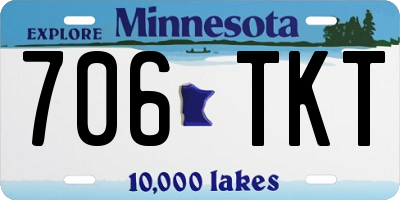 MN license plate 706TKT