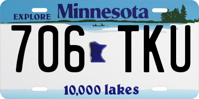 MN license plate 706TKU