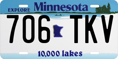 MN license plate 706TKV