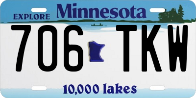 MN license plate 706TKW