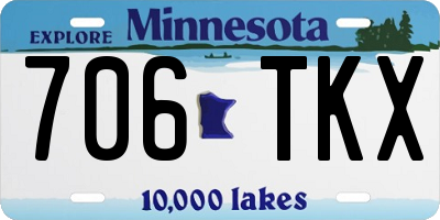 MN license plate 706TKX