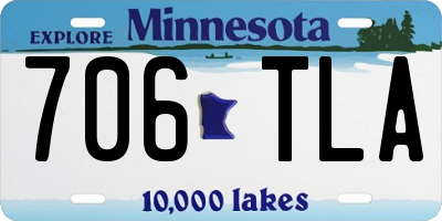 MN license plate 706TLA