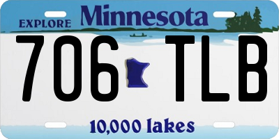 MN license plate 706TLB