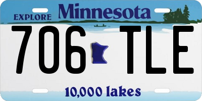 MN license plate 706TLE