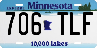 MN license plate 706TLF