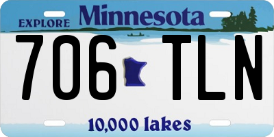 MN license plate 706TLN