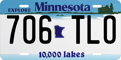 MN license plate 706TLO