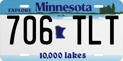 MN license plate 706TLT