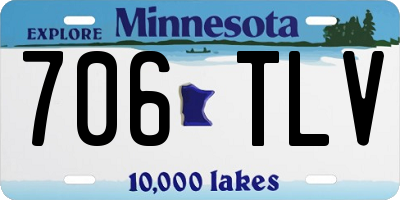 MN license plate 706TLV