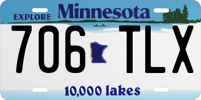 MN license plate 706TLX